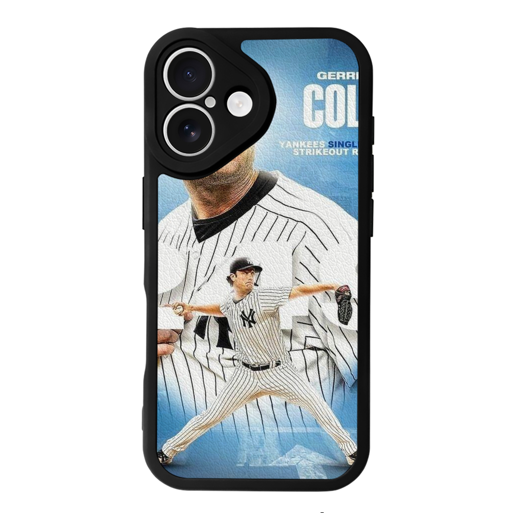 Gerrit Cole 29 IPhone 16 Silicone Leather Case – UV Print, Lambskin Texture – Perfect Fit, Wireless Charging Compatible, Scratch Resistant, Precise Cutouts – Stylish Protection For IPhone 16